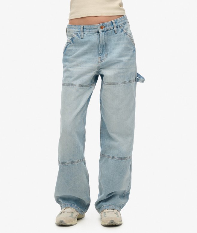 superdry Vaqueros de tiro medio de algodón orgánico Carpenter Envío gratis