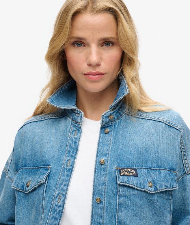 superdry Chaqueta camisera vaquera oversize Oferta especial de fábrica