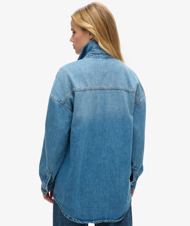 superdry Chaqueta camisera vaquera oversize Oferta especial de fábrica