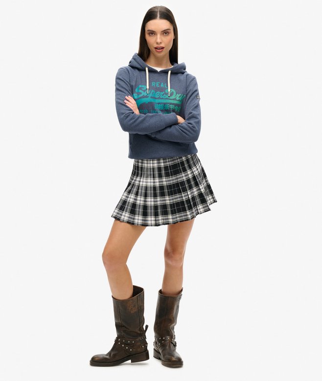 superdry Sudadera gráfica con capucha y Vintage Logo en tono más intenso Liquidación