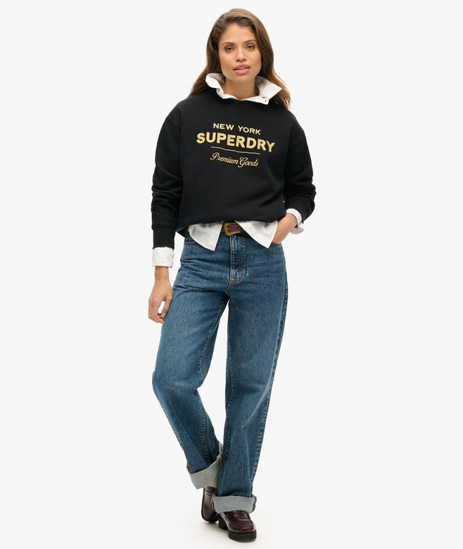 superdry Sudadera con logotipo metalizado Luxe Envío internacional gratuito