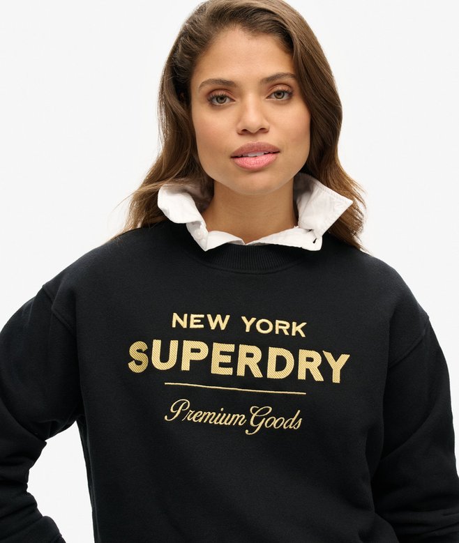 superdry Sudadera con logotipo metalizado Luxe Envío internacional gratuito