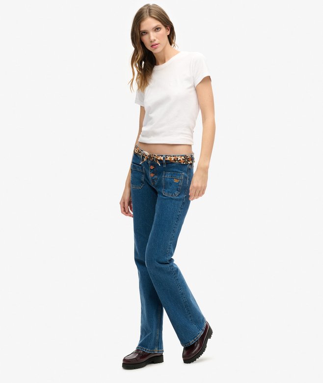 superdry Vaqueros acampanados de talle bajo y algodón orgánico Vintage Libre de impuestos