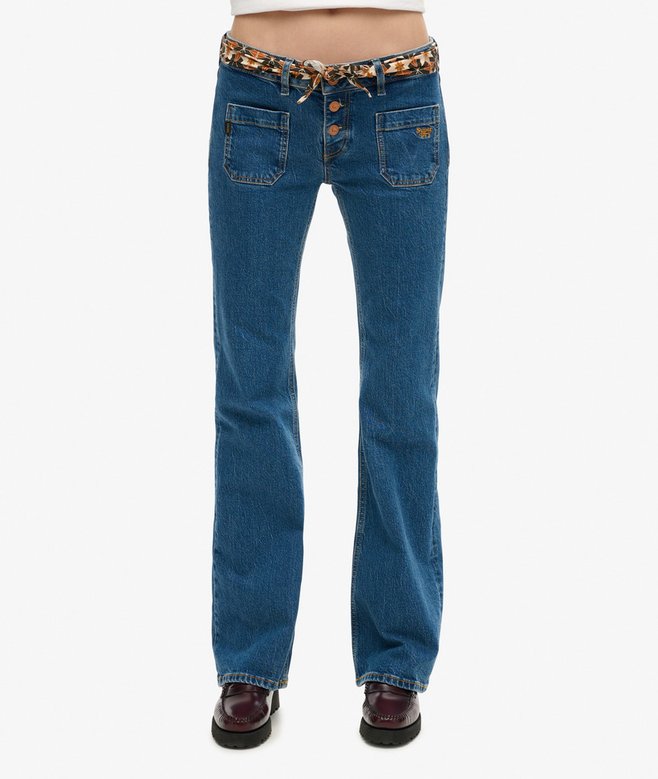 superdry Vaqueros acampanados de talle bajo y algodón orgánico Vintage Libre de impuestos