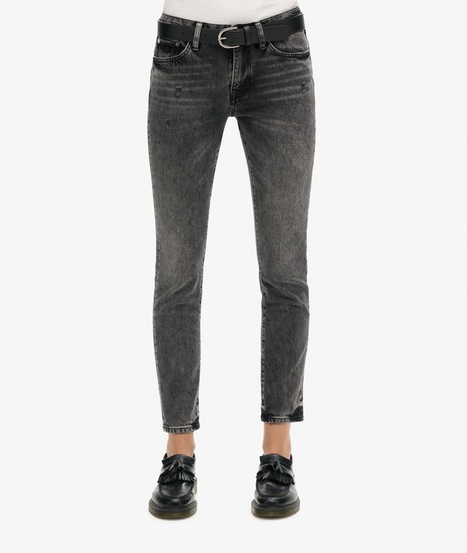 superdry Vaqueros ajustados de talle medio en algodón orgánico Oferta exclusiva