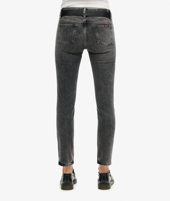 superdry Vaqueros ajustados de talle medio en algodón orgánico Oferta exclusiva