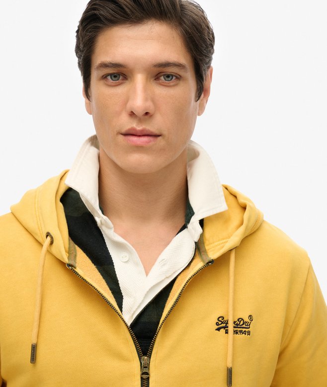 superdry Sudadera lavada con capucha cremallera y logotipo Essential En línea