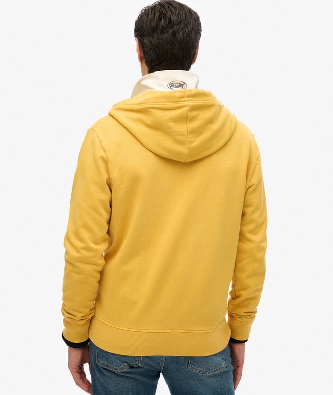 superdry Sudadera lavada con capucha cremallera y logotipo Essential En línea