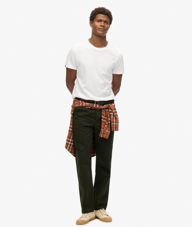 superdry Camiseta de manga corta flameada con cuello redondo Ofertas