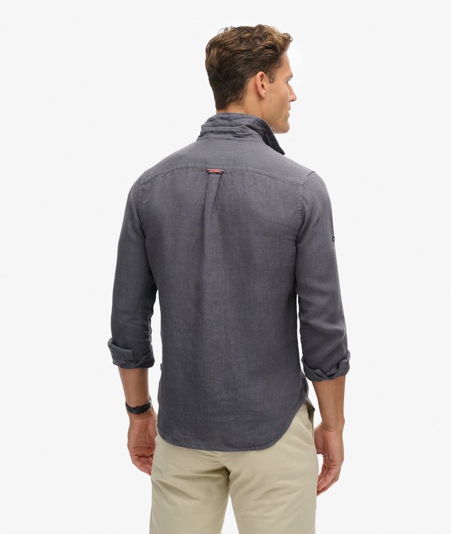 superdry Camisa de manga larga de lino informal Gran oferta