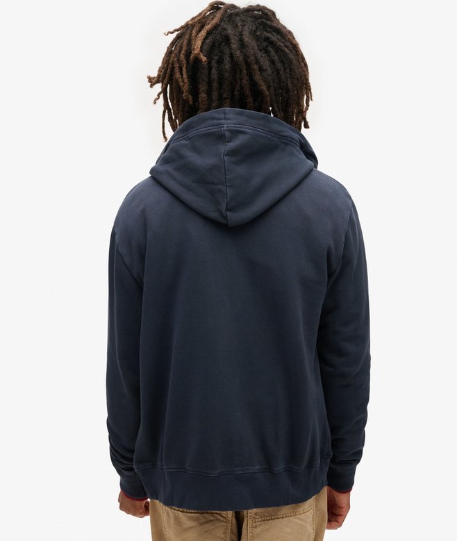 superdry Sudadera lavada con capucha cremallera y logotipo Essential Rebajas baratas