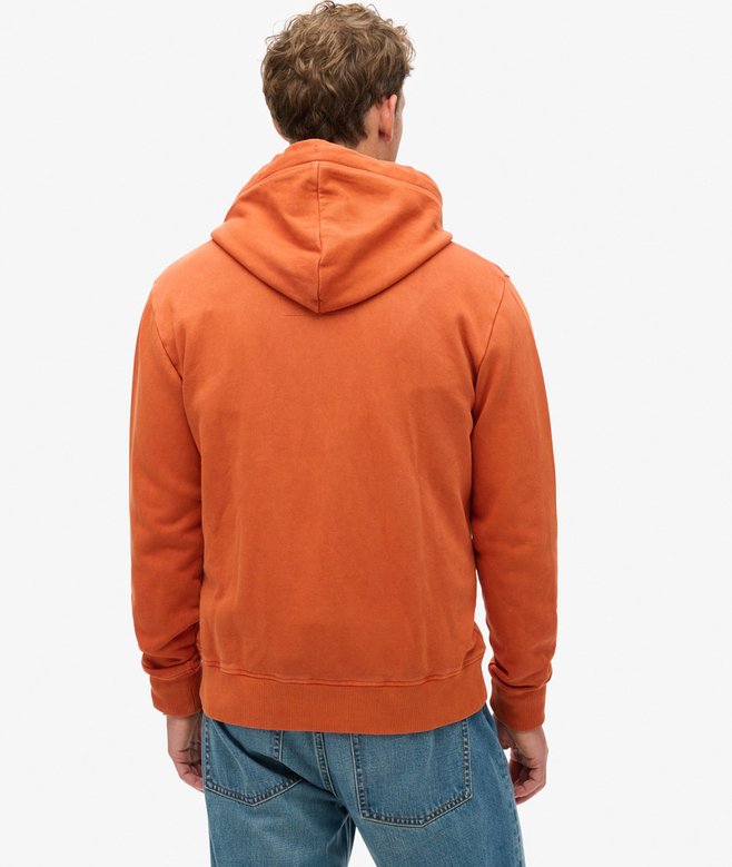 superdry Sudadera lavada con capucha cremallera y logotipo Essential Rebajas de fábrica