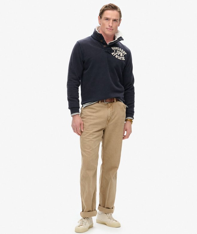 superdry Sudadera con media botonadura Vintage Athletic Ventas relámpago