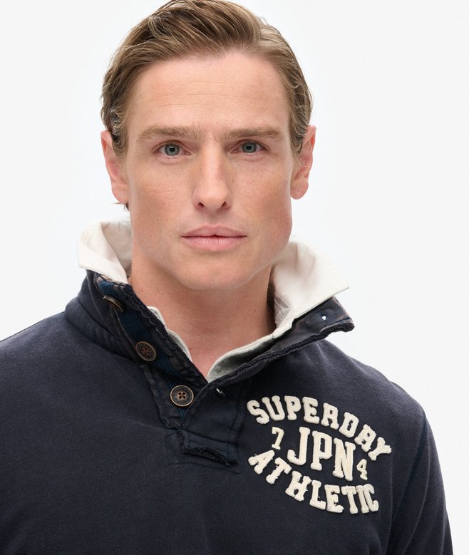 superdry Sudadera con media botonadura Vintage Athletic Ventas relámpago
