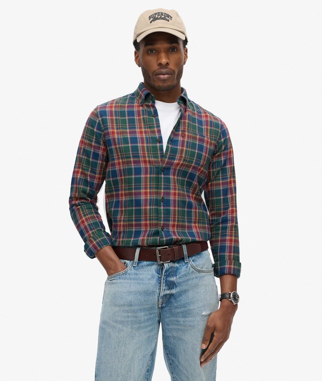 superdry Camisa de algodón orgánico a cuadros vintage