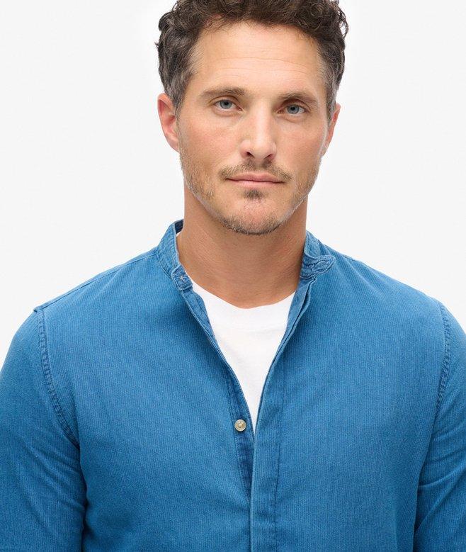 superdry Camisa índigo con cuello panadero Merchant Store Mejor oferta