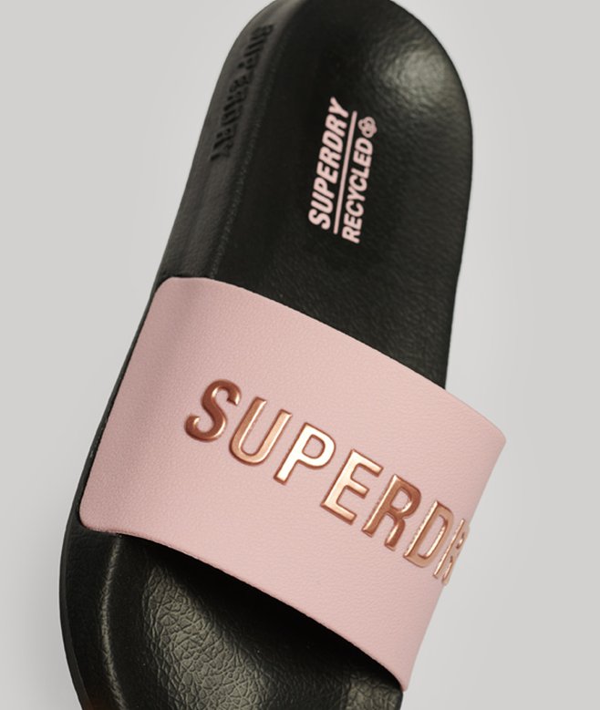 superdry Chanclas de piscina veganas con logotipo Code ÚLTIMAS EDICIONES