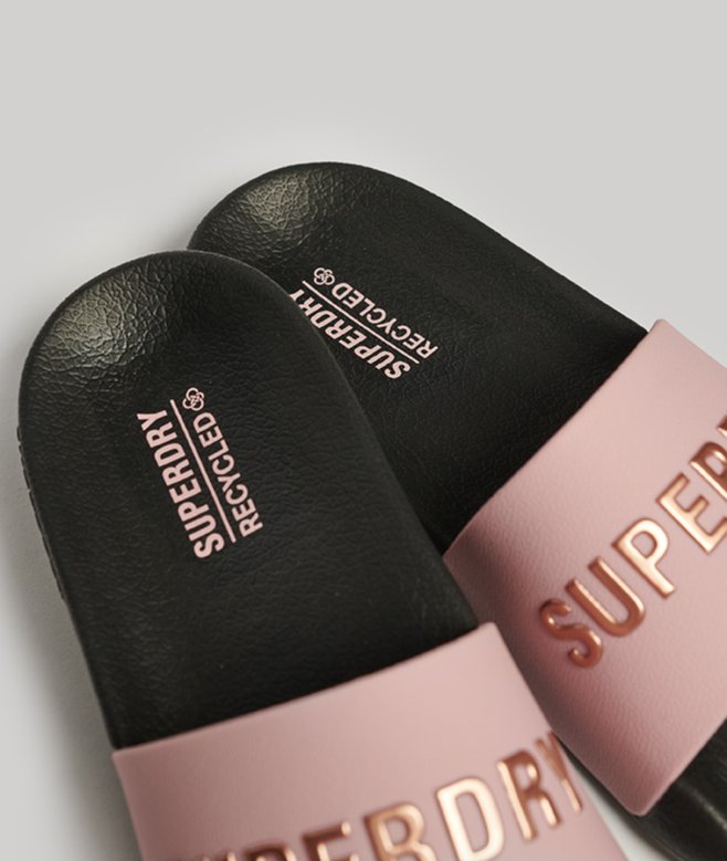 superdry Chanclas de piscina veganas con logotipo Code ÚLTIMAS EDICIONES