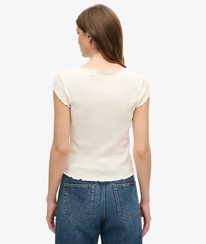 superdry Camiseta de tirantes con ribete de encaje Athletic Essentials En línea