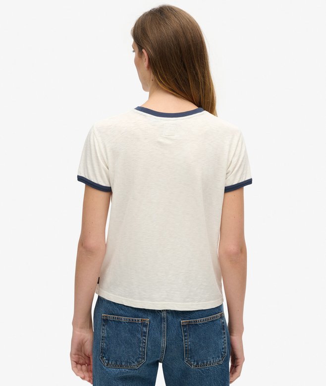 superdry Athletic Essentials Beach Graphic Ringer T-Shirt Outlet