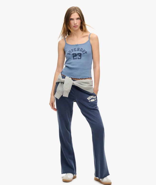 superdry Top de tirantes en ponteille con estampado Athletic Essentials En oferta
