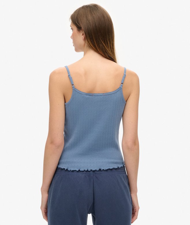 superdry Top de tirantes en ponteille con estampado Athletic Essentials En oferta