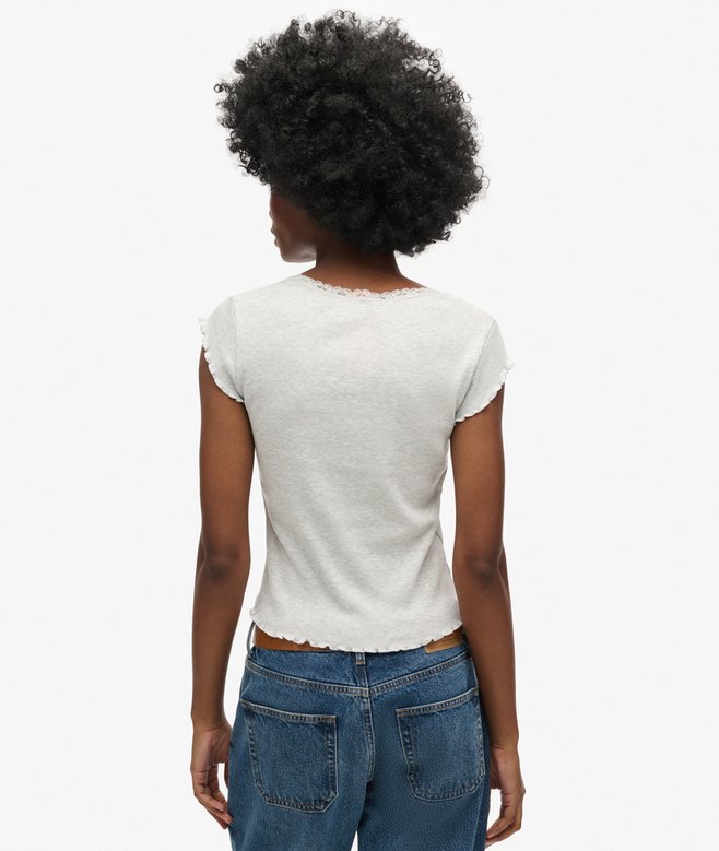 superdry Top con escote cuadrado Athletic Essentials Rebajas baratas