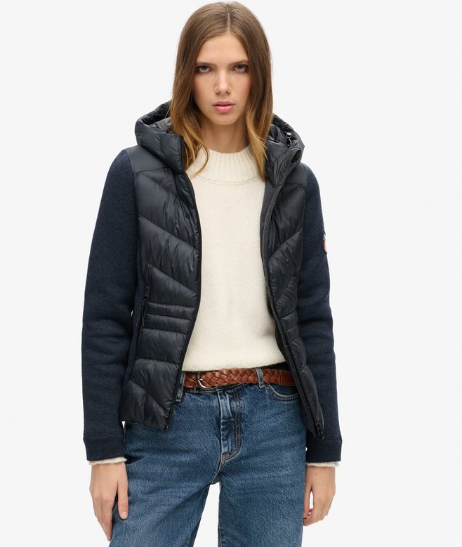 superdry Cazadora híbrida de punto con capucha Storm