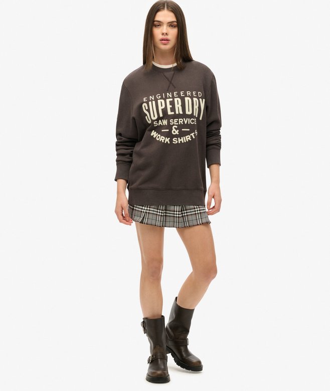 superdry Sudadera extragrande con aplicación Workwear Descuento