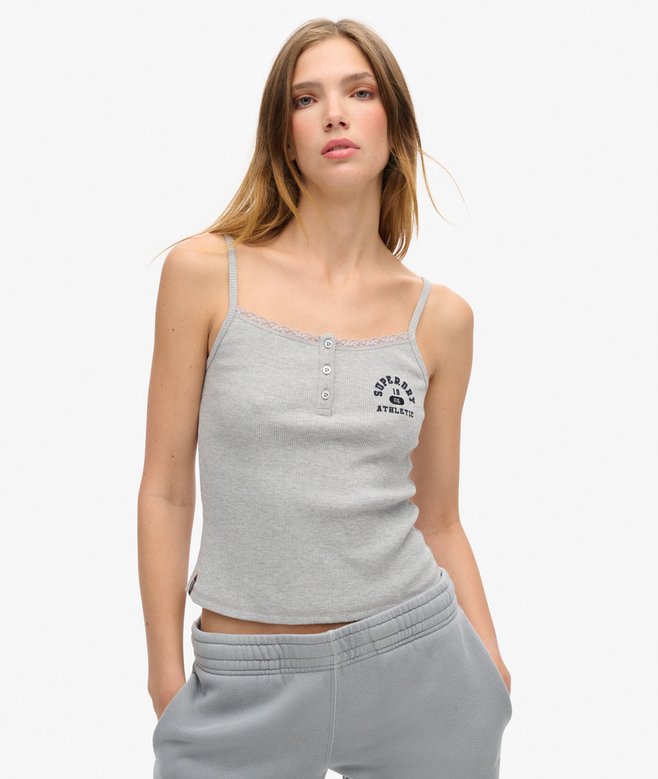 superdry Camiseta de tirantes gráfica con botones Athletic Essentials