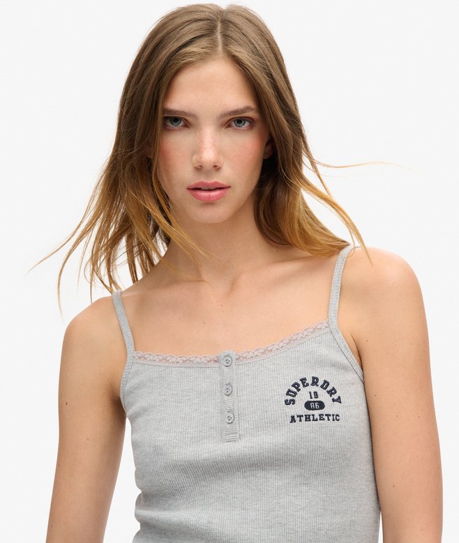 superdry Camiseta de tirantes gráfica con botones Athletic Essentials Tienda