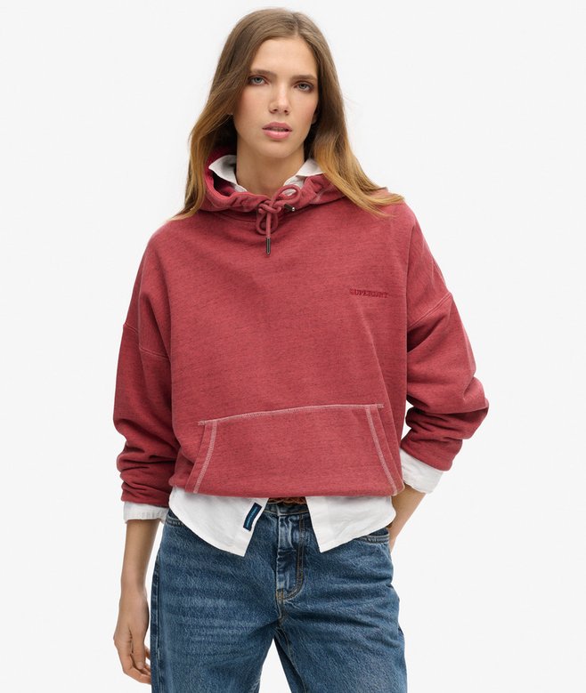superdry Sudadera sobreteñida con capucha y logotipo Essential Rebajas top
