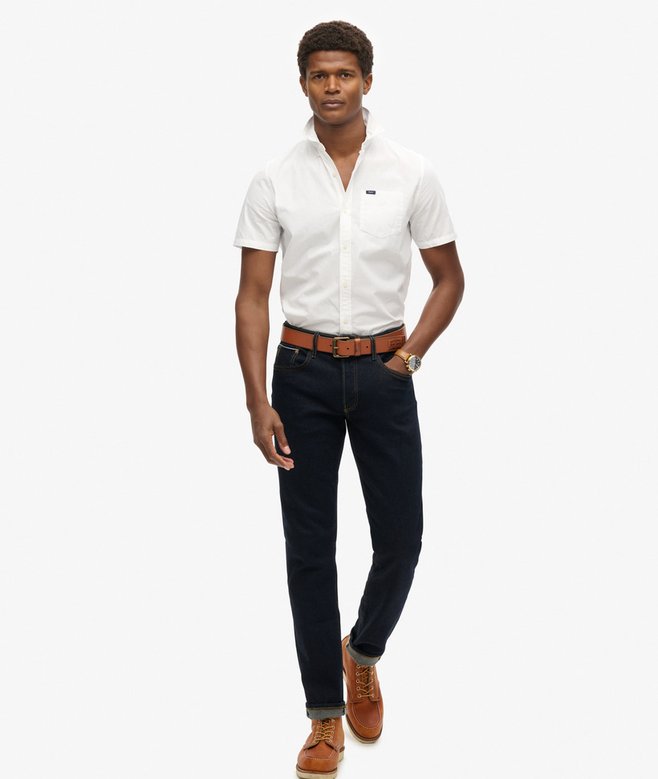 superdry Camisa Oxford de manga corta Premium University Envío gratis