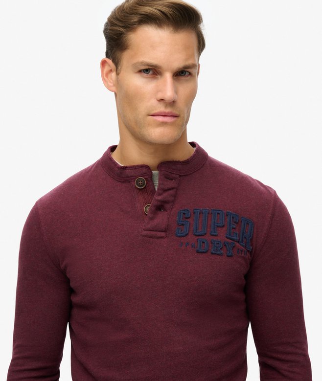 superdry Camiseta con cuello panadero de manga larga Vintage Athletic Promoción por tiempo limitado