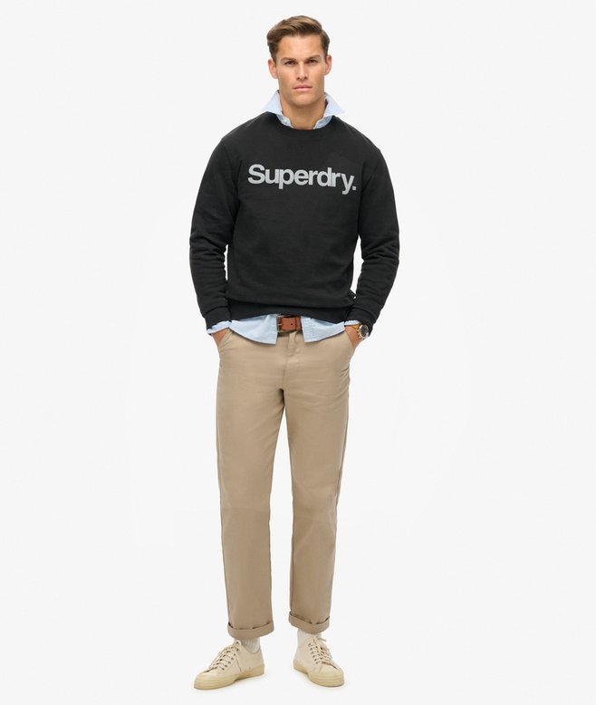 superdry Sudadera suelta de cuello redondo City Grandes descuentos