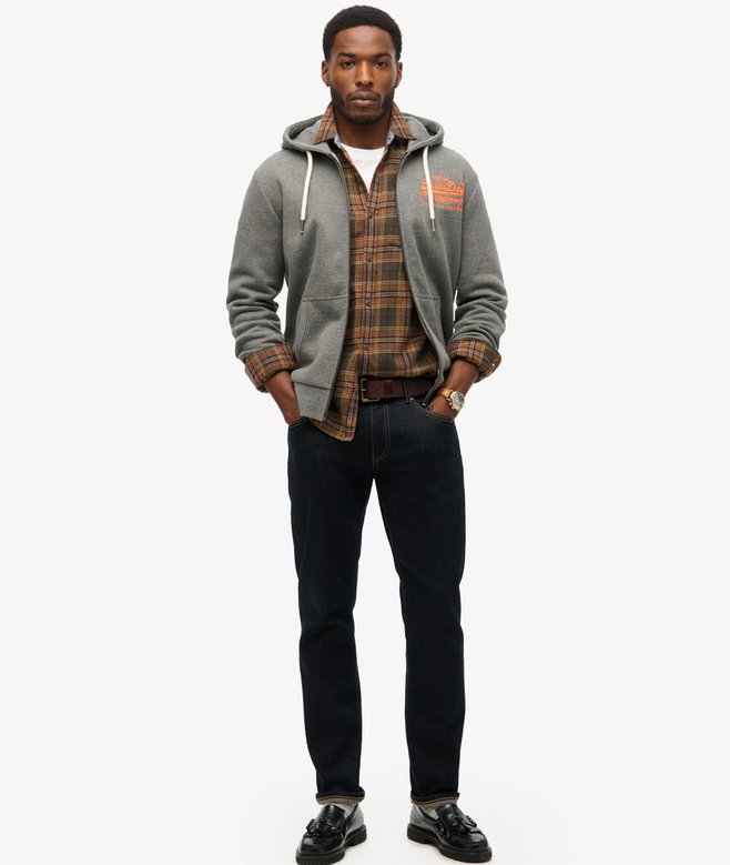 superdry Sudadera gráfica con capucha y cremallera con logo Vintage neón Limitado a 3 días