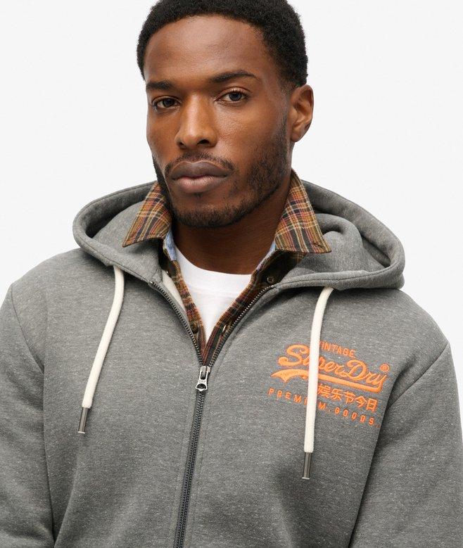 superdry Sudadera gráfica con capucha y cremallera con logo Vintage neón Limitado a 3 días