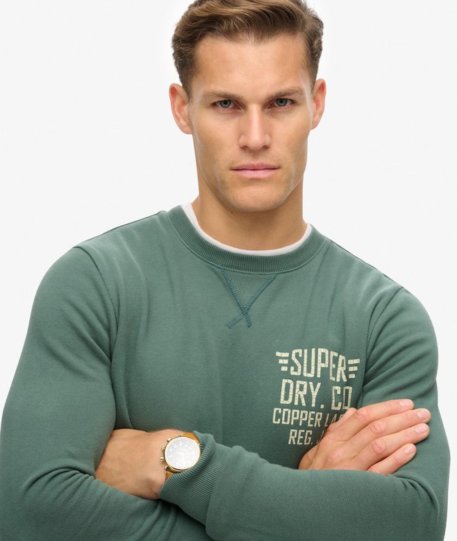 superdry Sudadera de cuello redondo con gráfico Copper Label Libre de impuestos