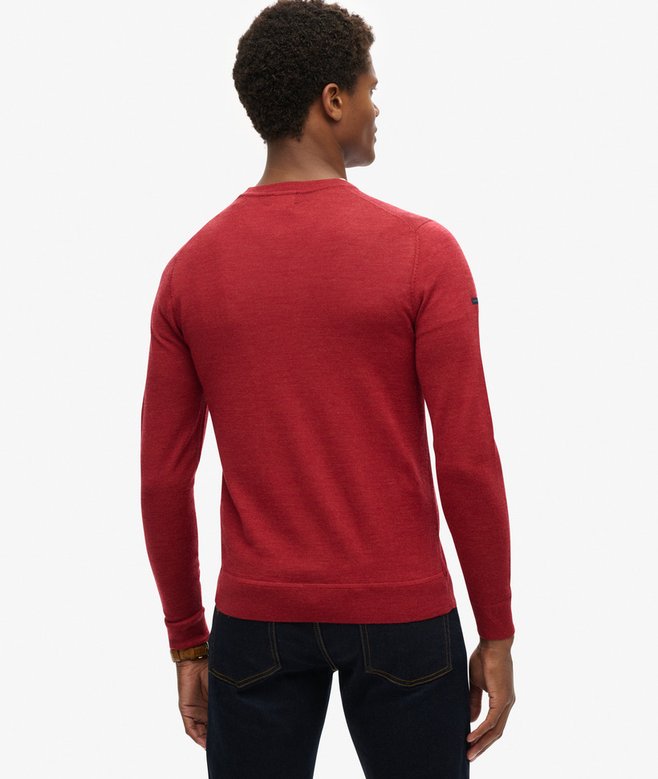superdry Jersey de lana merina de cuello redondo Outlet online