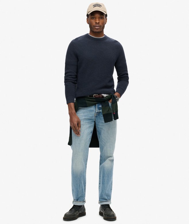 superdry Jersey de punto con cuello redondo y textura Rebajas