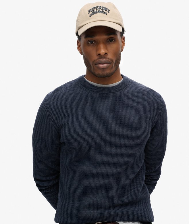 superdry Jersey de punto con cuello redondo y textura Rebajas