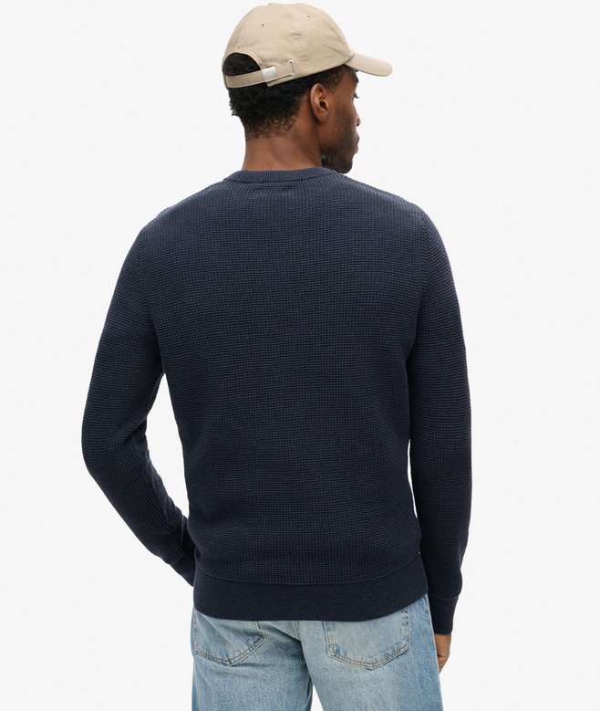 superdry Jersey de punto con cuello redondo y textura Rebajas