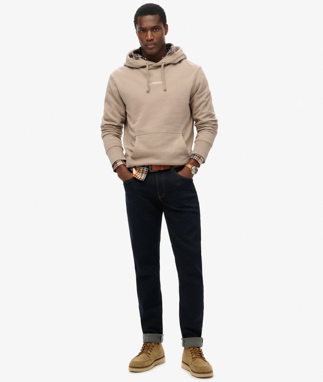 superdry Sudadera de corte holgado con capucha y micrologotipo estampado Gran oferta