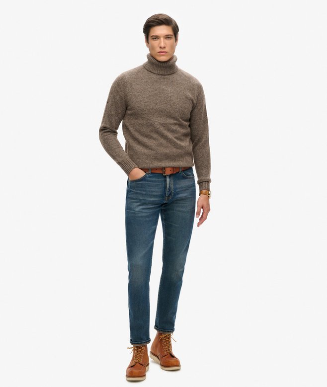 superdry Jersey cepillado de cuello vuelto Rebajas baratas