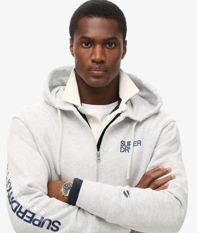 superdry Sudadera de corte holgado con capucha y cremallera Sportswear Rebajas de fábrica