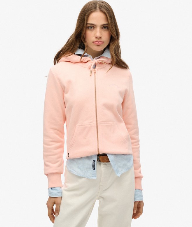 superdry Sudadera con capucha cremallera y logo Essential Mejor oferta