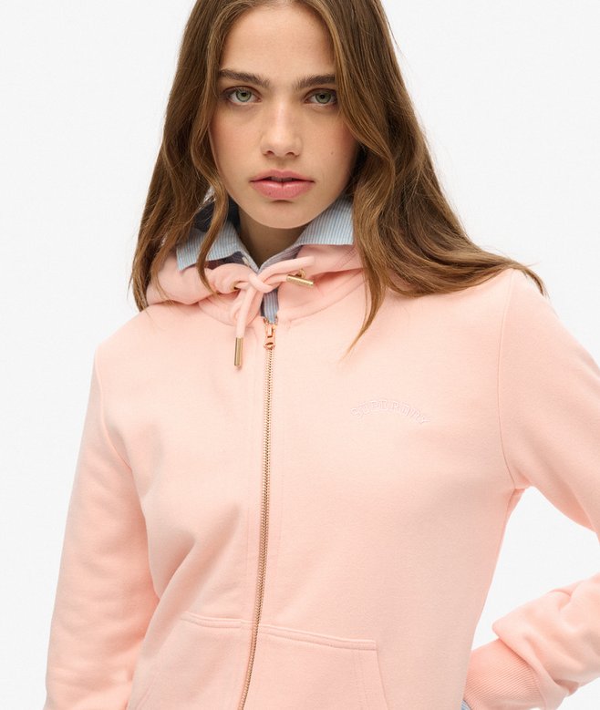 superdry Sudadera con capucha cremallera y logo Essential Mejor oferta