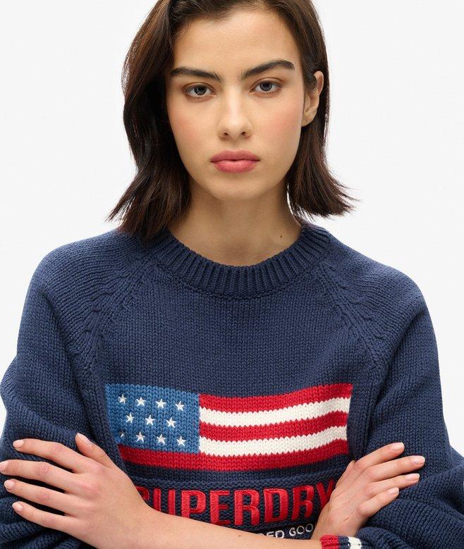 superdry Jersey de punto con cuello redondo Americana Promoción por tiempo limitado