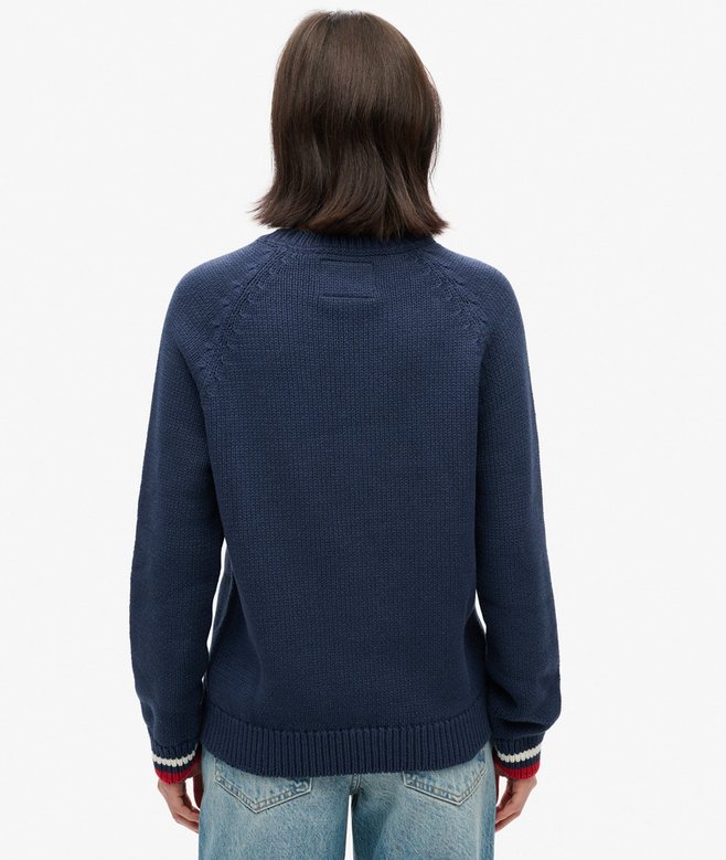 superdry Jersey de punto con cuello redondo Americana Promoción por tiempo limitado