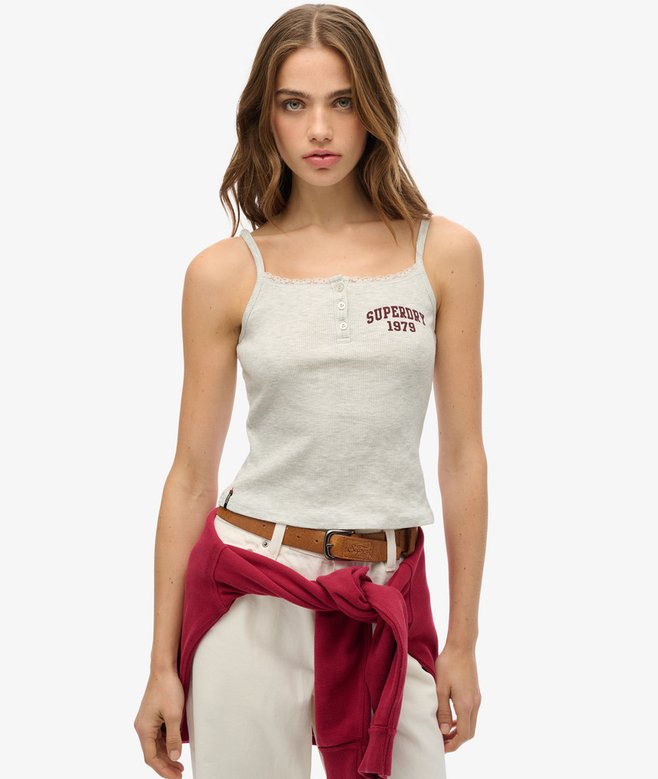 superdry Camiseta de tirantes gráfica con botones Athletic Essentials Solo queda un día